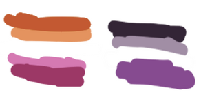 poorly drawn ace flag and lesbian flag